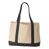 8869 Liberty Bags Leeward Boater Tote Natural/ Black