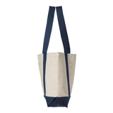 8869 Liberty Bags Leeward Boater Tote Natural/ Navy