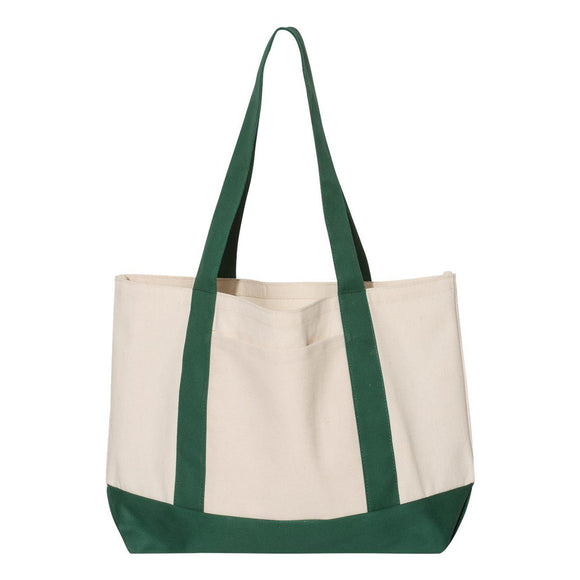 8869 Liberty Bags Leeward Boater Tote Natural/ Forest