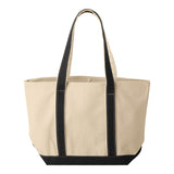 8871 Liberty Bags Large Boater Tote Natural/ Black