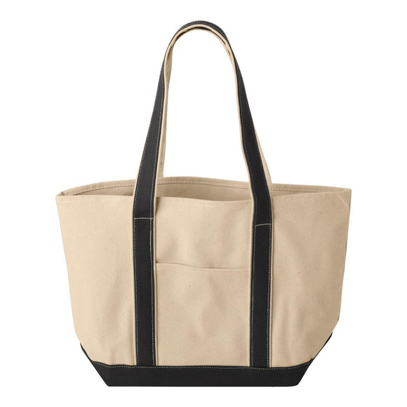 8871 Liberty Bags Large Boater Tote Natural/ Black