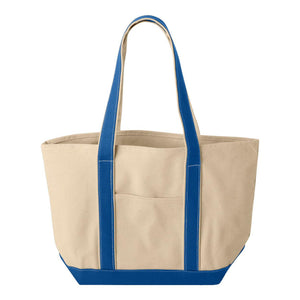 8871 Liberty Bags Large Boater Tote Natural/ Royal