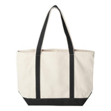 8872 Liberty Bags X-Large Boater Tote Natural/ Black