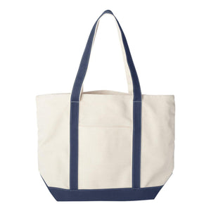 8872 Liberty Bags X-Large Boater Tote Natural/ Navy