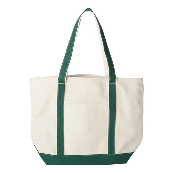 8872 Liberty Bags X-Large Boater Tote Natural/ Forest