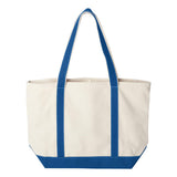 8872 Liberty Bags X-Large Boater Tote Natural/ Royal