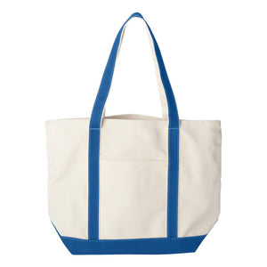 8872 Liberty Bags X-Large Boater Tote Natural/ Royal