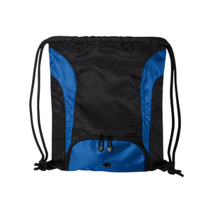 8890 Liberty Bags Santa Cruz Drawstring Pack with Super DUROcord® Black/ Royal