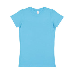 3616 LAT Women's Fitted Fine Jersey Tee Aqua