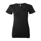 6035 BELLA + CANVAS Women’s Jersey Deep V-Neck Tee Black