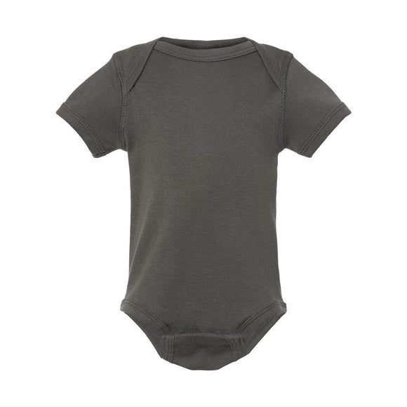 4400 Rabbit Skins Infant Baby Rib Bodysuit Charcoal