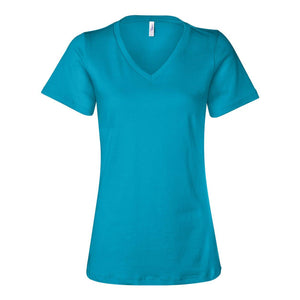 6405 BELLA + CANVAS Women’s Relaxed Jersey V-Neck Tee Turquoise