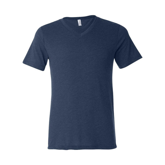 3415 BELLA + CANVAS Triblend V-Neck Short Sleeve Tee Navy Triblend