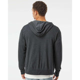 PRM90HTZ Independent Trading Co. Heathered French Terry Full-Zip Hooded Sweatshirt Charcoal Heather