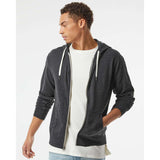 PRM90HTZ Independent Trading Co. Heathered French Terry Full-Zip Hooded Sweatshirt Charcoal Heather