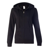 SS650Z Independent Trading Co. Juniors’ Heavenly Fleece Full-Zip Hooded Sweatshirt Black