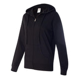 SS650Z Independent Trading Co. Juniors’ Heavenly Fleece Full-Zip Hooded Sweatshirt Black