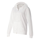 SS650Z Independent Trading Co. Juniors’ Heavenly Fleece Full-Zip Hooded Sweatshirt White