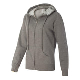 SS650Z Independent Trading Co. Juniors’ Heavenly Fleece Full-Zip Hooded Sweatshirt Gunmetal Heather