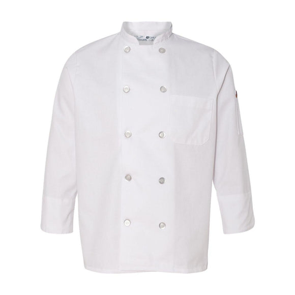 0401 Chef Designs Women's Ten Button Chef Coat White