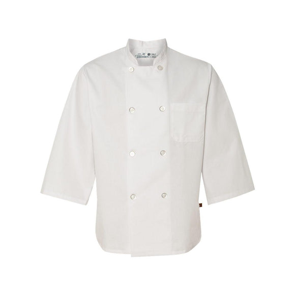 0402 Chef Designs Three-Quarter Sleeve Chef Coat White