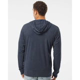 SS150JZ Independent Trading Co. Lightweight Jersey Full-Zip Hooded T-Shirt Classic Navy Heather