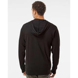 SS150JZ Independent Trading Co. Lightweight Jersey Full-Zip Hooded T-Shirt Black