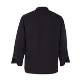 0427 Chef Designs Black Knot Button Chef Coat Black