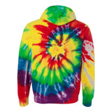 854MS Dyenomite Multi-Color Spiral Hooded Tie-Dyed Sweatshirt Michelangelo Spiral