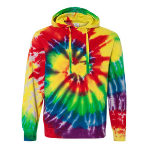 854MS Dyenomite Multi-Color Spiral Hooded Tie-Dyed Sweatshirt Michelangelo Spiral