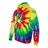 854MS Dyenomite Multi-Color Spiral Hooded Tie-Dyed Sweatshirt Michelangelo Spiral