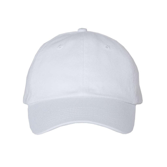 VC350 Valucap Bio-Washed Chino Twill Cap White