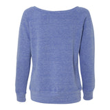 7501 BELLA + CANVAS Women’s Sponge Fleece Wide Neck Sweatshirt Blue Triblend