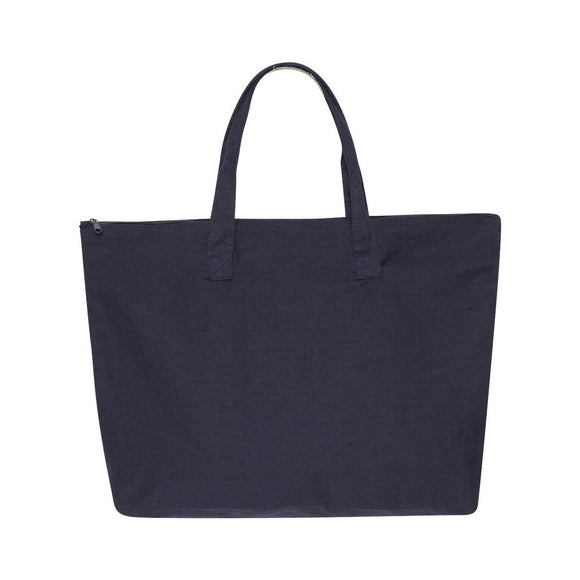 8863 Liberty Bags Tote with Top Zippered Closure Navy