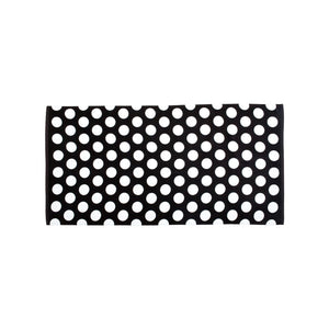 C3060P Carmel Towel Company Polka Dot Velour Beach Towel Black