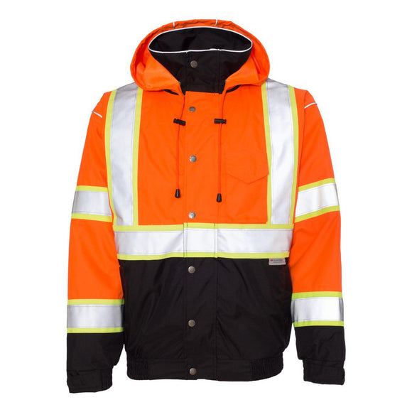 JS119-120 Kishigo Premium Brilliant Series® Bomber Jacket Orange