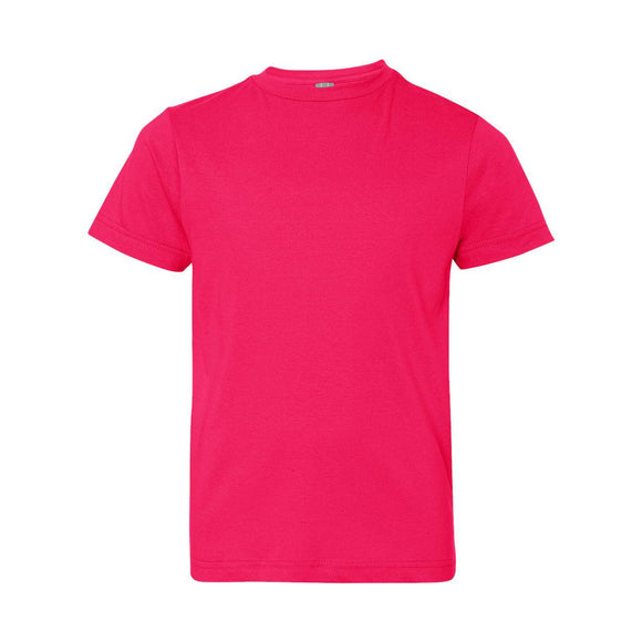 6101 LAT Youth Fine Jersey Tee Hot Pink