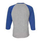 6930 LAT Baseball Fine Jersey Three-Quarter Sleeve Tee Vintage Heather/ Vintage Royal