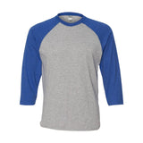 6930 LAT Baseball Fine Jersey Three-Quarter Sleeve Tee Vintage Heather/ Vintage Royal