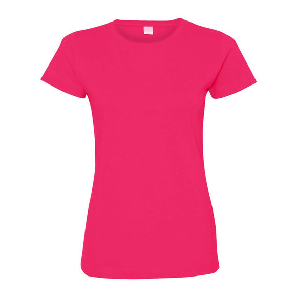 3516 LAT Women's Fine Jersey Tee Hot Pink