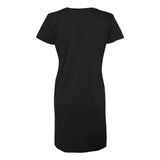 3522 LAT Women's Fine Jersey V-Neck Coverup Black