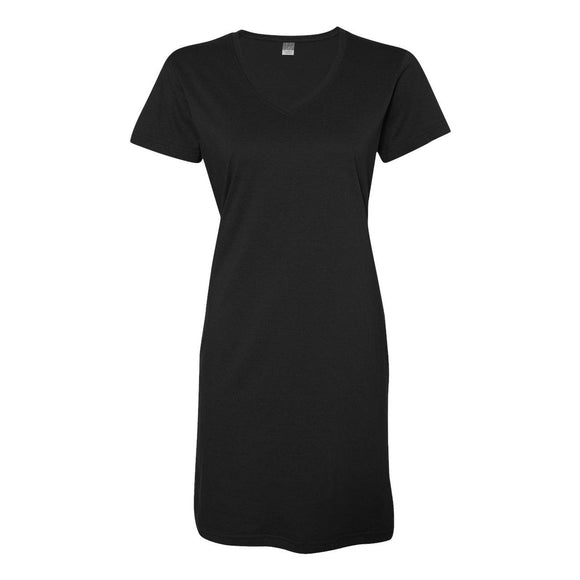 3522 LAT Women's Fine Jersey V-Neck Coverup Black