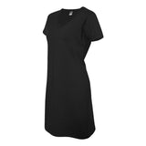 3522 LAT Women's Fine Jersey V-Neck Coverup Black