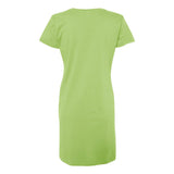 3522 LAT Women's Fine Jersey V-Neck Coverup Key Lime