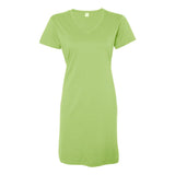 3522 LAT Women's Fine Jersey V-Neck Coverup Key Lime