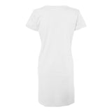 3522 LAT Women's Fine Jersey V-Neck Coverup White