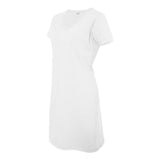 3522 LAT Women's Fine Jersey V-Neck Coverup White