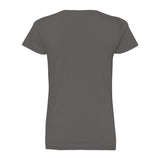 3507 LAT Women's Fine Jersey V-Neck Tee Charcoal