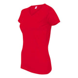 3507 LAT Women's Fine Jersey V-Neck Tee Red