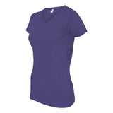 3507 LAT Women's Fine Jersey V-Neck Tee Purple